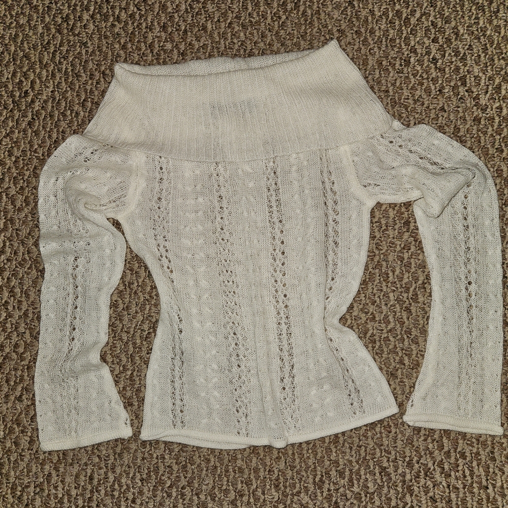 Studio Y Cream Off-Shoulder Sweater